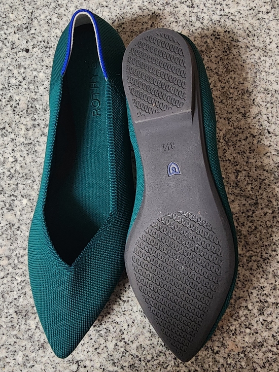 Rothy's Shoes - Rothy's Emerald Green Pointed Knit Flat - Women's 8.5 US